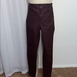 High Waisted Waxed Denim Jean